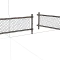 Sturdy Metal Mesh Fence With Steel Support Posts For Garden Security