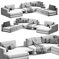 Modern Cozy Fabric Double Sofa With Multiple Styles And Neutral Color Options For Home Decor