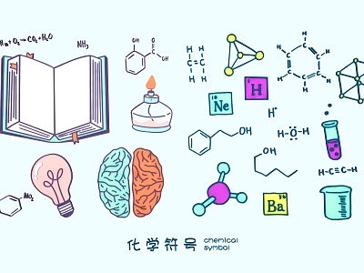 Chemical Elements Molecular Formula Potion Test Equipment Test Tube Glassware Elements model