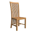 Solid Wood Dining Chair With Vertical Slat Back And Simple Design For Indoor Use 3d model