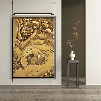 New Chinese Abstract Hanging Painting 3d model