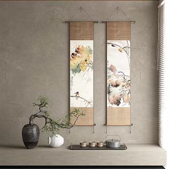 New Chinese Decorative Painting 3d model