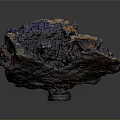 Natural Wood Stone With Purple And Orange Tones And Rough Textured Surface Design