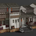 Traditional Chinese Ancient Architecture With White Walls Black Tiled Roofs Red Lanterns And Stone Steps