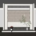 Glass brick partition 3d model