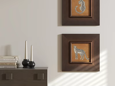 French Antique Hanging Painting 3d model