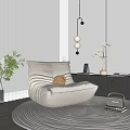 Modern Lazy Sofa 3d model