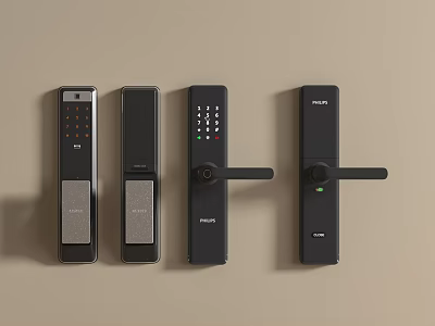 PLFA Smart Door Locks With Various Designs Digital Keypad And Fingerprint 3d model