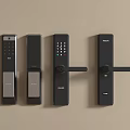 PLFA Smart Door Locks With Various Designs Digital Keypad And Fingerprint 3d model