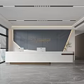 Company Front Desk Front Desk Reception Area Front Desk Background Wall Front Desk 3d model
