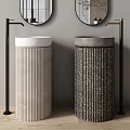 Wash basin vertical basin vertical basin column basin floor basin wash basin 3d model