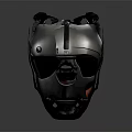 Futuristic Mechanical Helmet Design With Metallic Surface And Antenna Like Parts