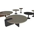 Modern Round Coffee Table With Marble Top And Wooden Metal Support Interior Design