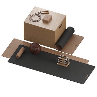 Yoga Fitness Equipment Collection 3d model