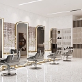 Light Luxury Barber Shop Hairdressing Shop Beauty Salon Hair Shop Hair Cutting Chair 3d model