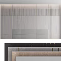 Modern Wall Hanging With Wooden Panels And Metal Stripes For Home Decor