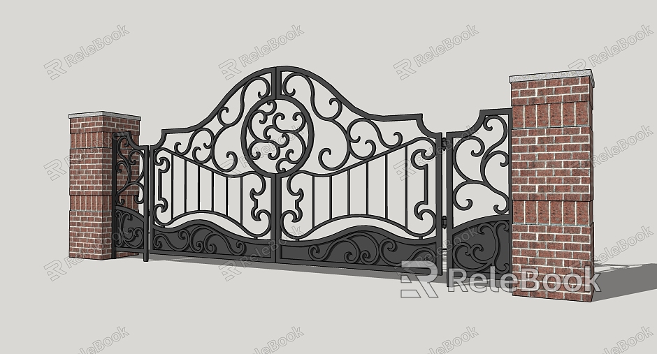 European gate wrought iron gate model