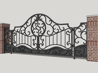 European gate wrought iron gate model