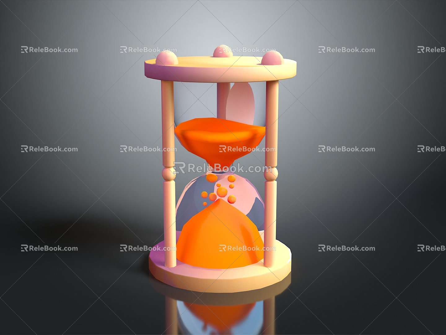 Hourglass Wooden Hourglass Game Item 3d model