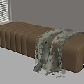 Modern Bed End Stool Sofa Bench 3d model