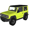 Bright Yellow Compact Off Road SUV With Black Wheels And Rugged Design