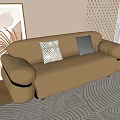 Modern Multiplayer Sofa Multiplayer Sofa Double Sofa 3d model