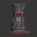Unique Modern Weapon Featuring Red Target Design And Metal Hammer Structure