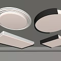 Modern Ceiling Lights with Round and Square Shapes for Home Interior 3d model