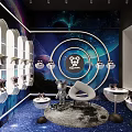 Modern Display Shelves In Retail Space With Stylish Shoe Showcases And LED Lighting