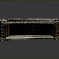 Classical Golden Carved Frame With Rural Landscape Oil Painting Houses Trees And Figures