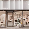 Elegant Clothing Store Offering Clothes Customization With Window Display Mannequins And Fashionable Outfits