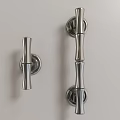 Two Sizes Modern Chrome Metal Handles with Sleek Cylindrical Design for Furniture Cabinets