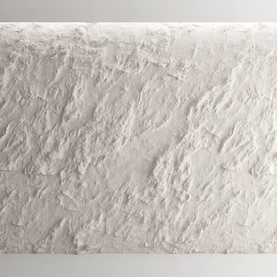 White Architectural Component With Rough Textured Surface And Decorative Finish 3d model