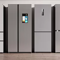 Modern Silver Refrigerators and Freezers in Various Styles with Display Panels