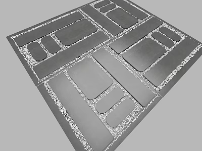 Road Facilities Featuring Interlocking Paving Blocks And Road Surface Structure Design 3d model