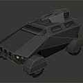 Gray Armored Tank Design With Cannon Reinforced Body And Windows