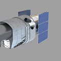 Detailed Spacecraft Model With Blue Solar Panels And Metallic Structure 3d model