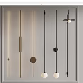 Modern Wall Lamps With Black And Gold Circular Design For Interior Decoration