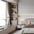Modern Bedroom Interior Design With Large Bed Nightstands And Built In Wardrobes