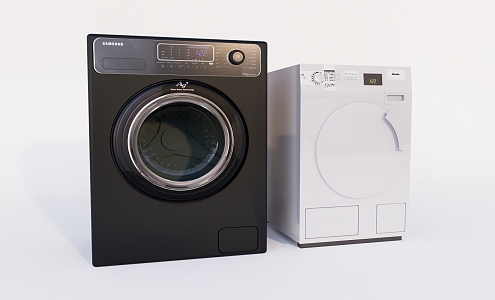 Modern washing machine electric drum washing machine 3d model