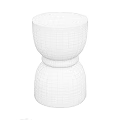 Natural Wood Stool With Simple Design Two Cylindrical Parts And Wood Grain