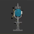 Heavy Duty Benchtop Drill Press With Blue Motor And Adjustable Worktable