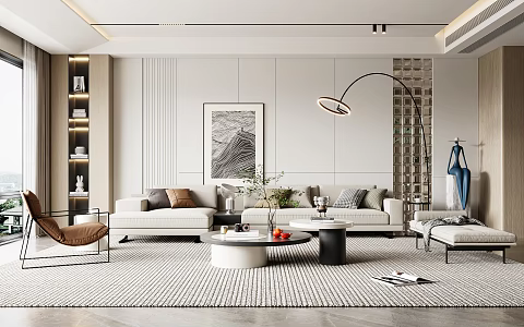 modern living room home living room 3d model