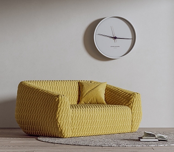 Ligne Roset double sofa clock 3d model