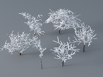 Dead branches Snow modeling trees Dead trees Winter trees Snow trees Snow trees Snow plants Snow trees 3d model