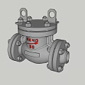 Rotary check valve DN50 PN4 3d model