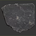 Dark Colored Marble Tray With Black And White Veins And Natural Edge
