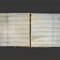 Vintage Brown And White Storage Chest With Wooden Panels And Lidded Design