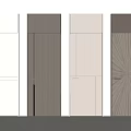 Contemporary Hinged Doors With Various Styles Colors And Textures Against White Wall