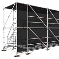 Industrial Scaffolding Construction Equipment Featuring Stable Multi Level Platforms And Support System